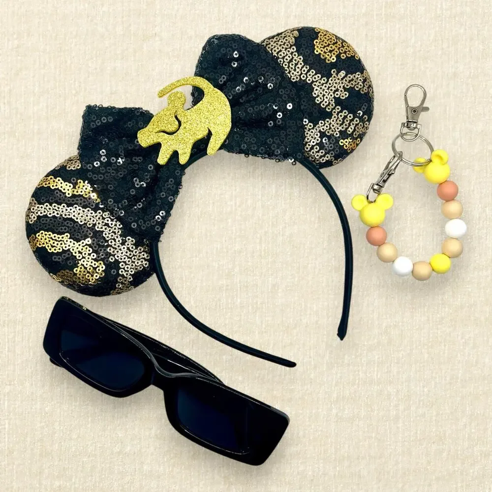 Black & Gold Simba Minnie Ears | Disney-Inspired Lion King Mouse Ears